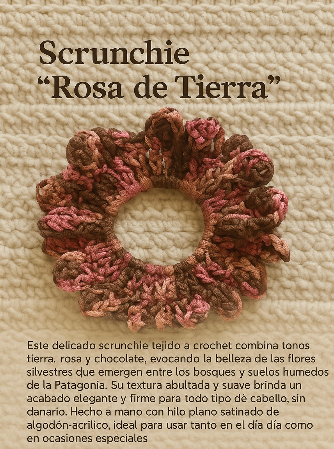 Scrunchie Rosa de Tierra