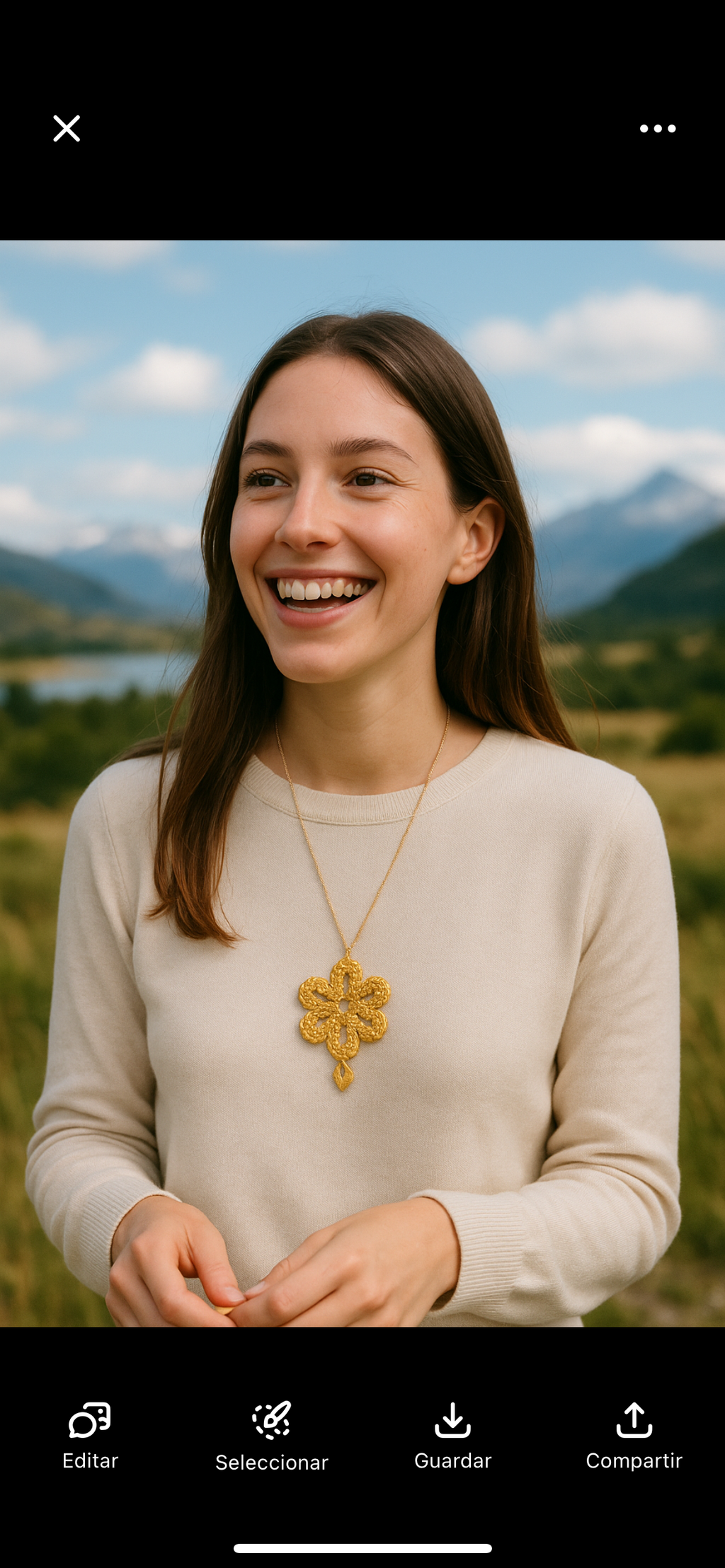 Collar flor de Oro Austral