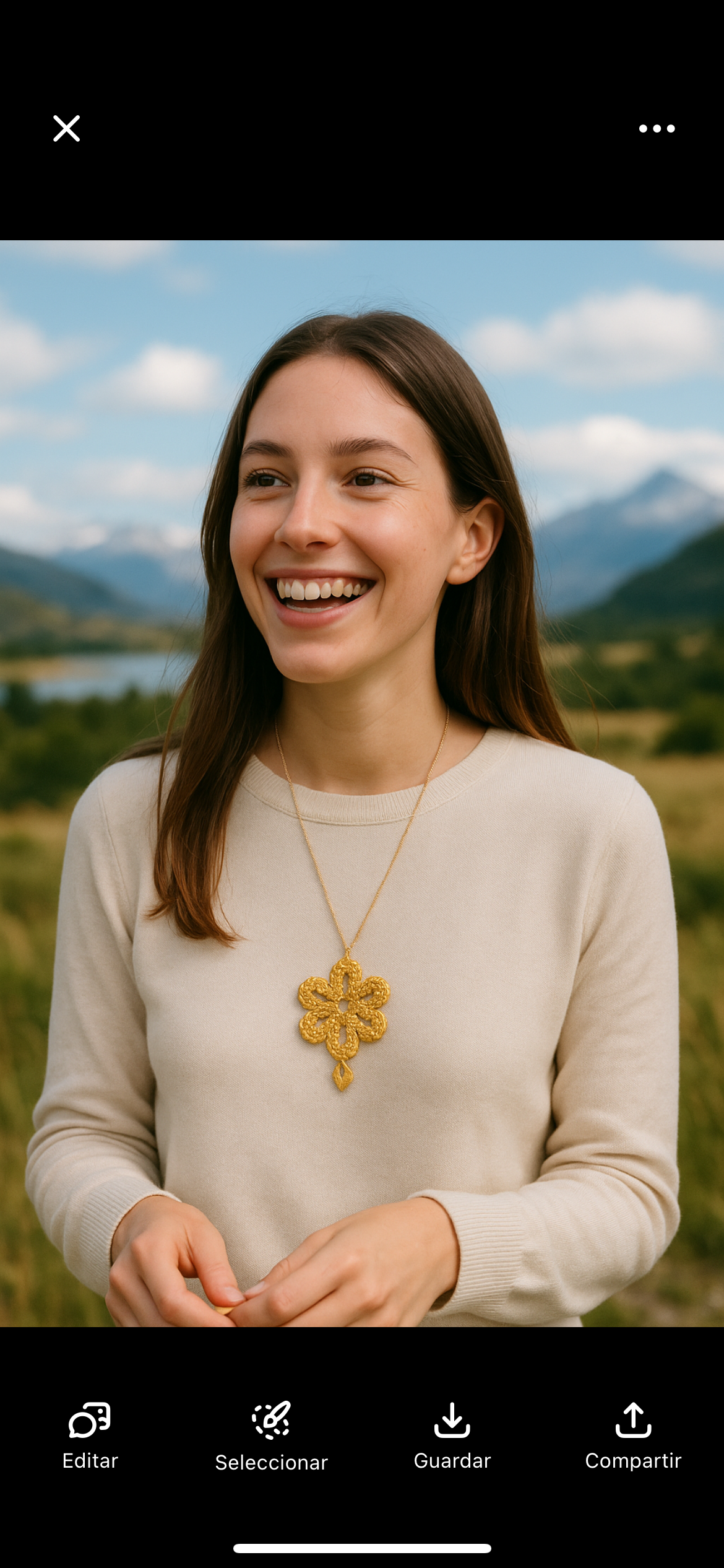 Collar flor de Oro Austral