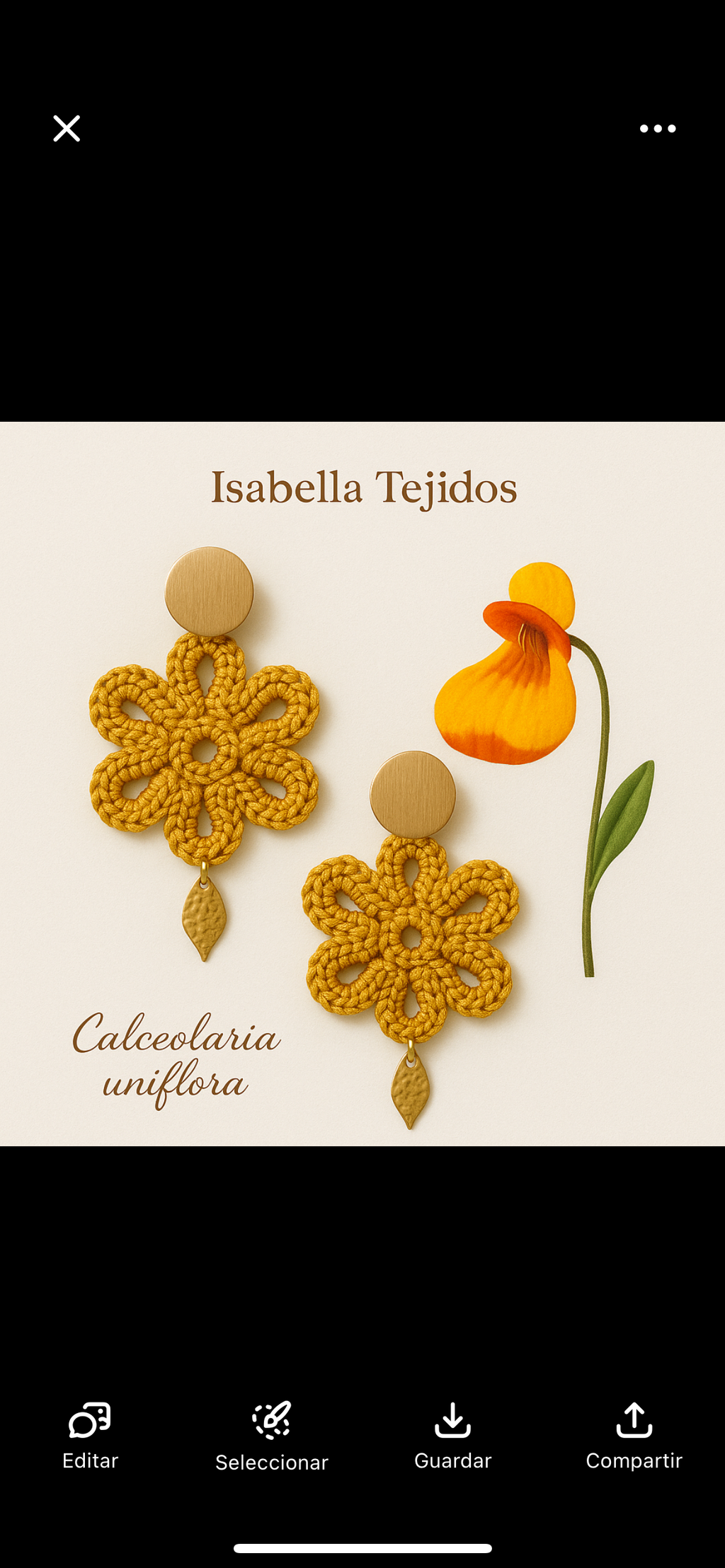 Aros flor Zapatito de Darwin
