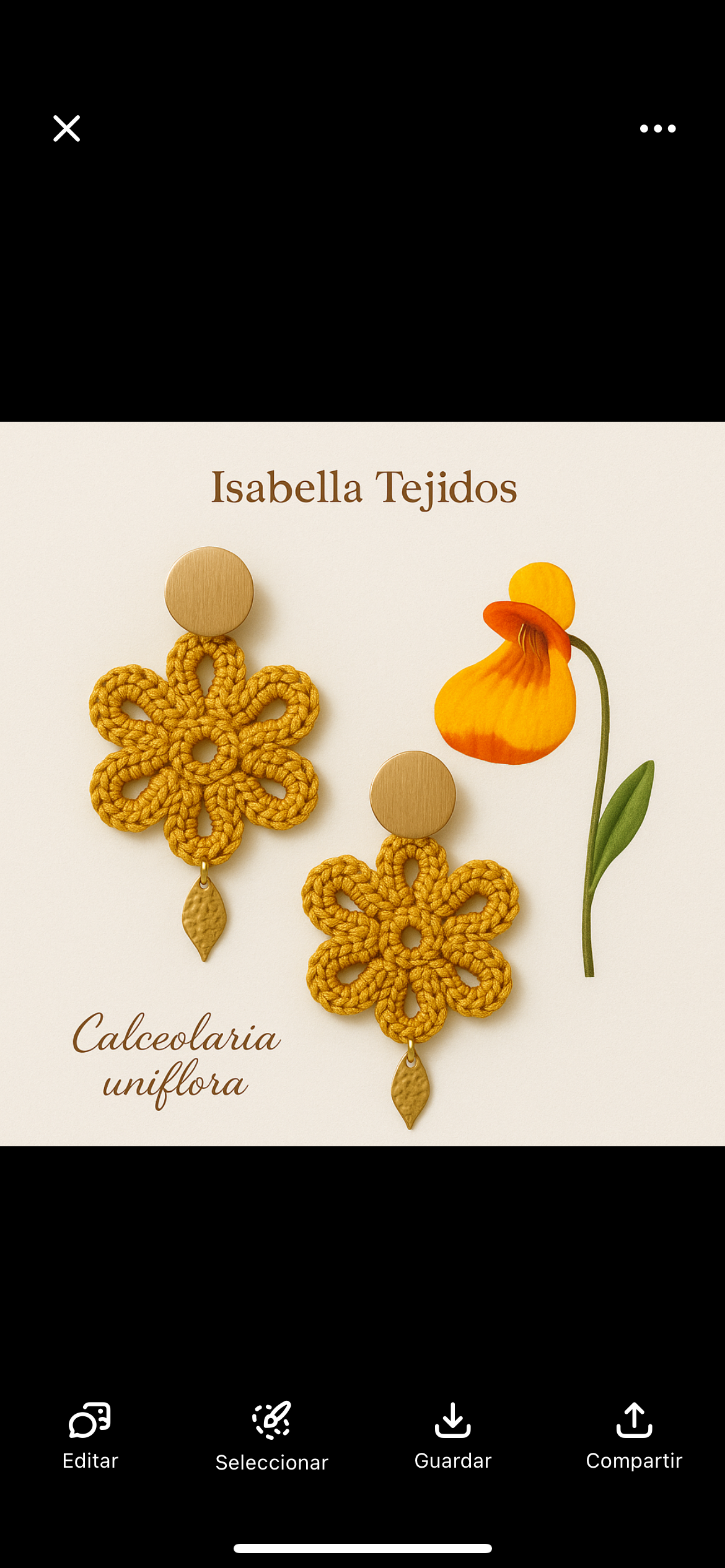 Aros flor Zapatito de Darwin